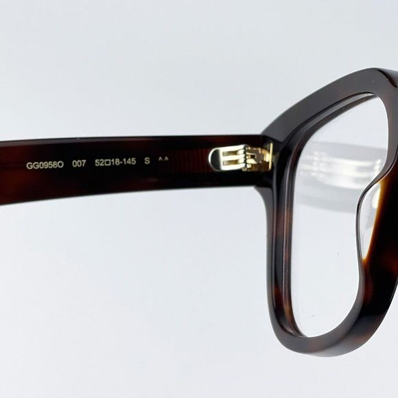 Gucci GG0958O 007âEyeglasses Havana Square Unisex - Picture 12 of 13